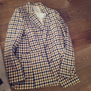 NWT H&M plaid blazer